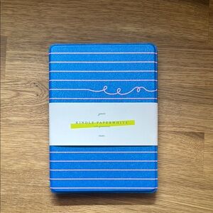 Kindle Paperwhite 11 Case from Page the Shop: “Out of Line” in cobalt